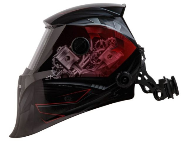 Щиток сварщика с самозатемняющимся светофильтром Solaris ASF520S (Car Master красный)